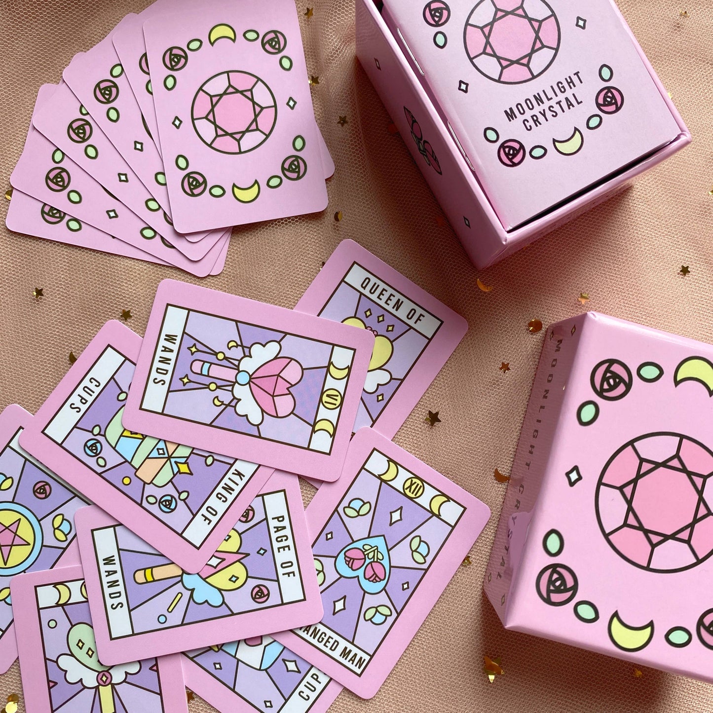 Moonlight Crystal Mini Tarot Cards