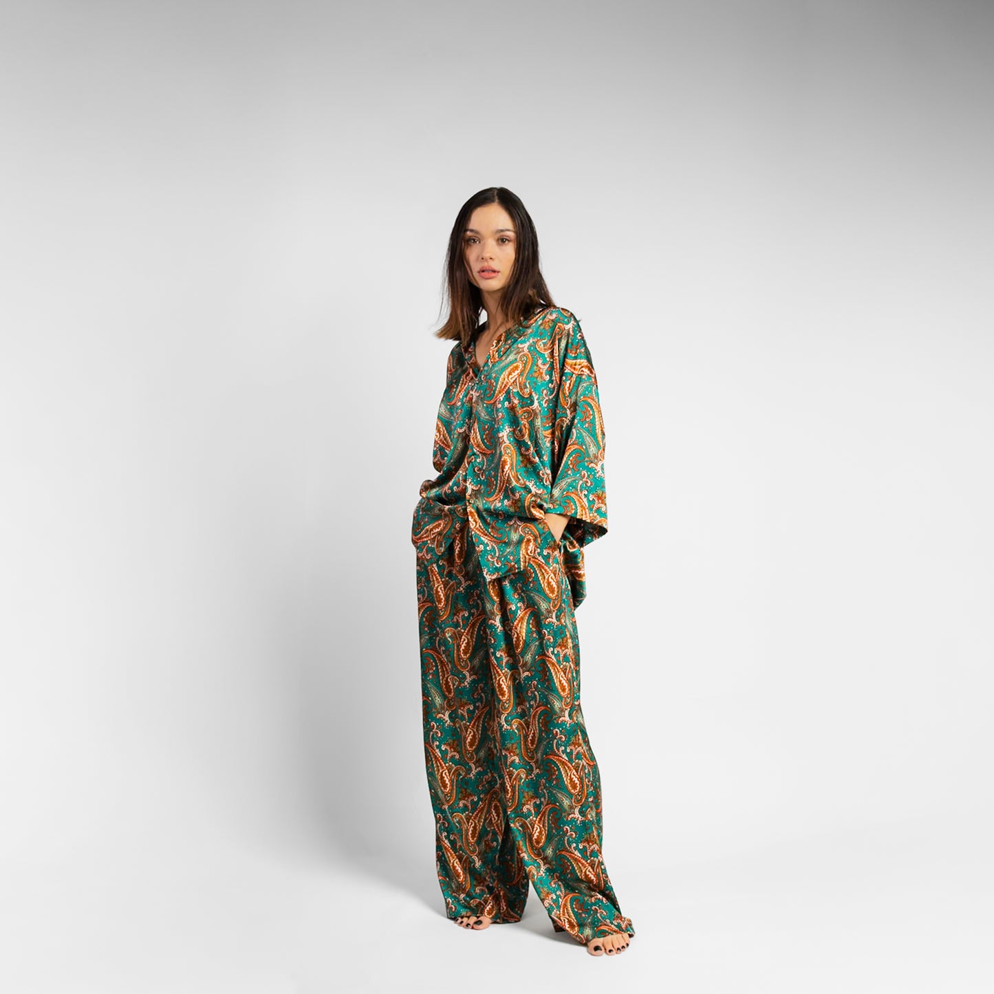 Emerald Paisley – Seiden-Set (Two of a Kind)