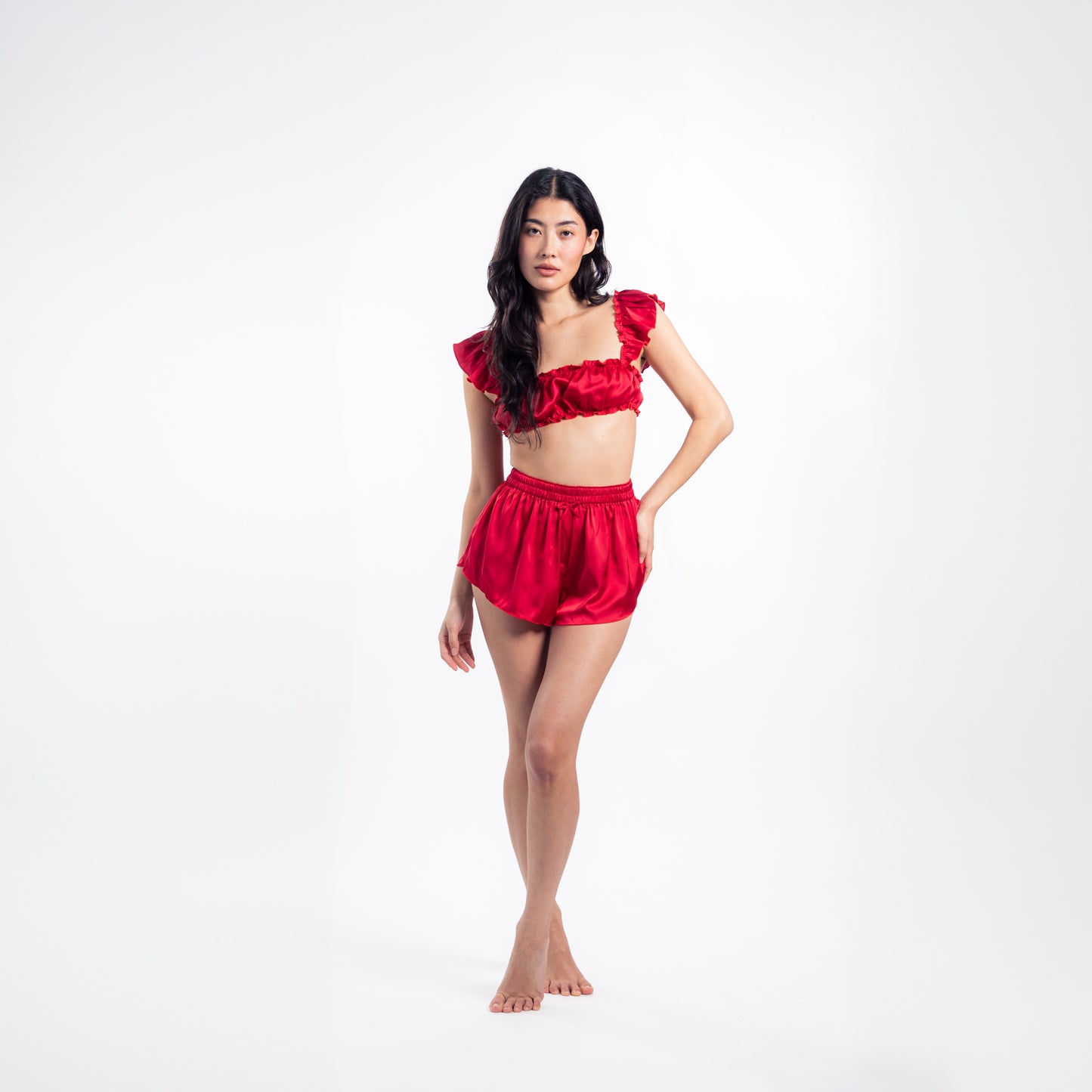 Crimson Dream – Seiden-Lingerie-Set