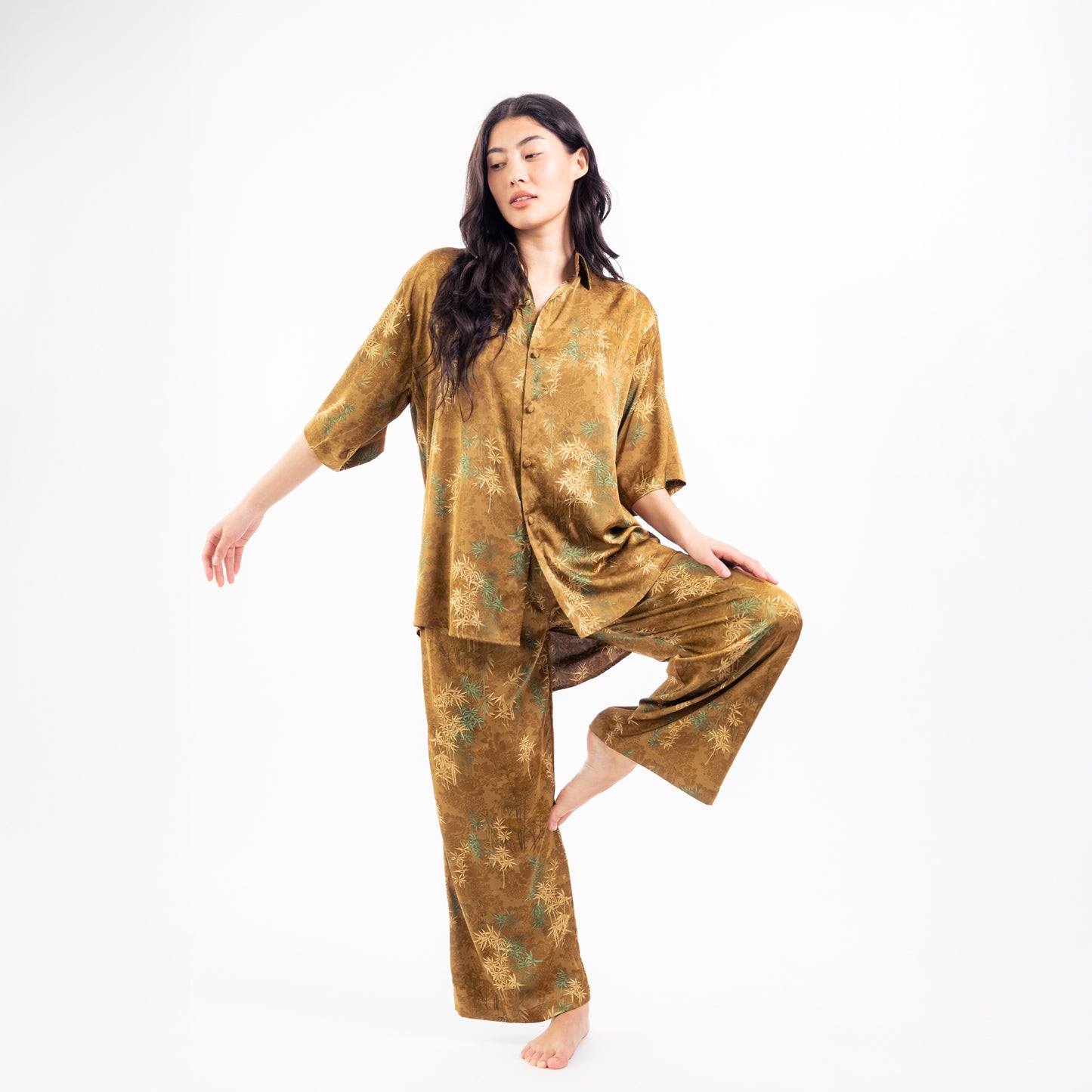 Bamboo Gold – Seiden-Set (One of a Kind)