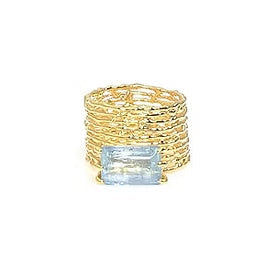 ELLEN – Gold-plated with aquamarine