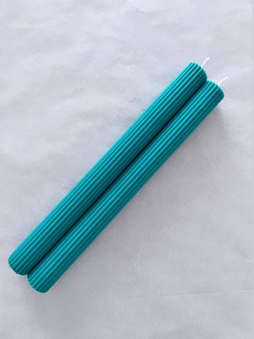 Grooved Stick Candle - Green