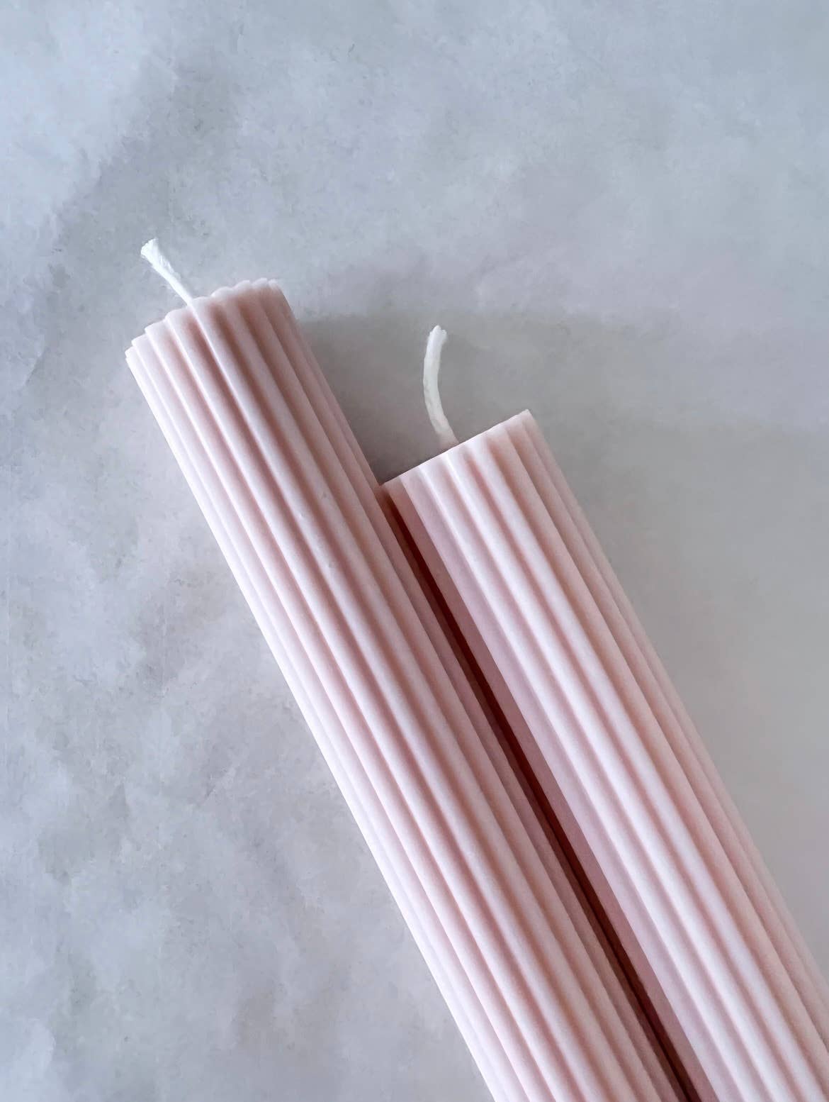 Grooved Stick Candle - Blush