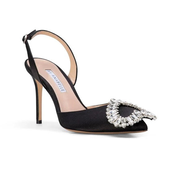 Amor Schuhe Schwarz Seide