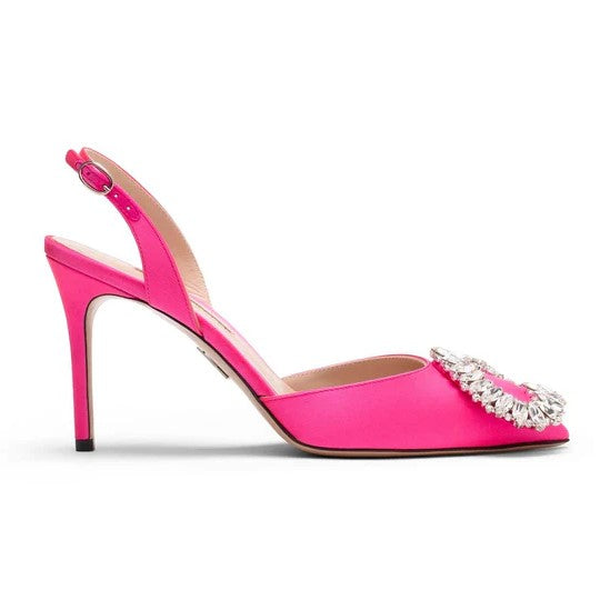 Amor Schuhe Fuchsia Seide