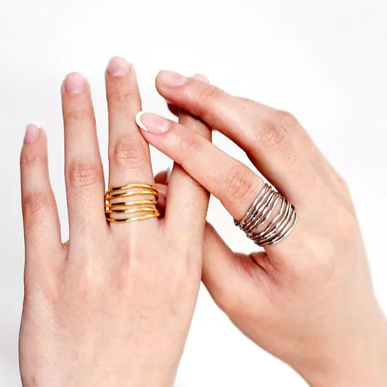 DOUBLE WIRE ring – silver