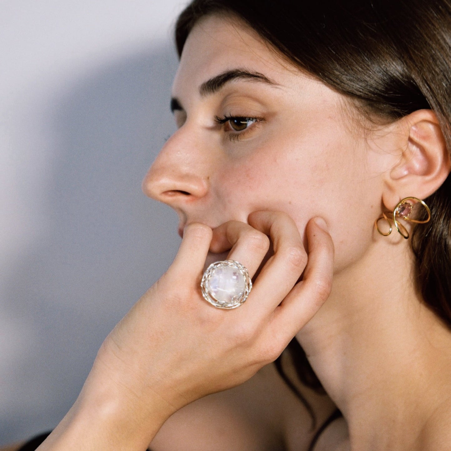 BELEN Moonstone Ring - Silver