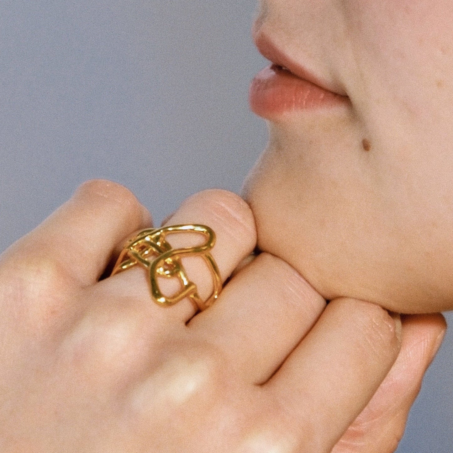 LOVER KNOT Ring – Gold-plated