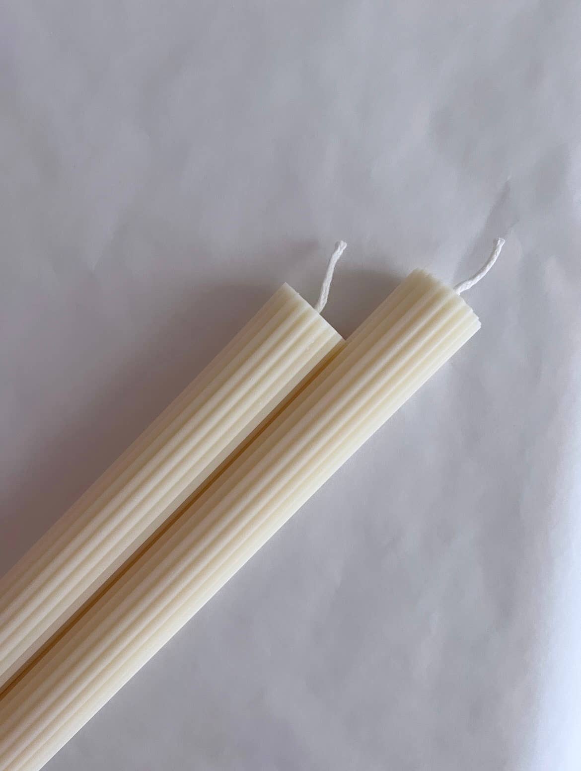 Grooved Stick Candle - Ivory