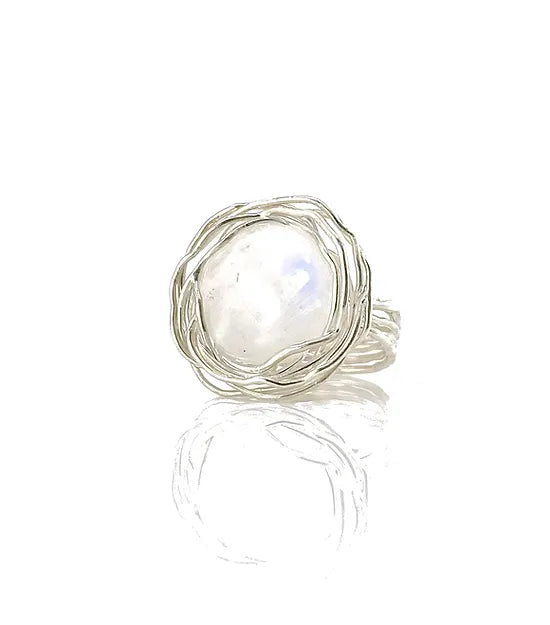 BELEN Moonstone Ring - Silver