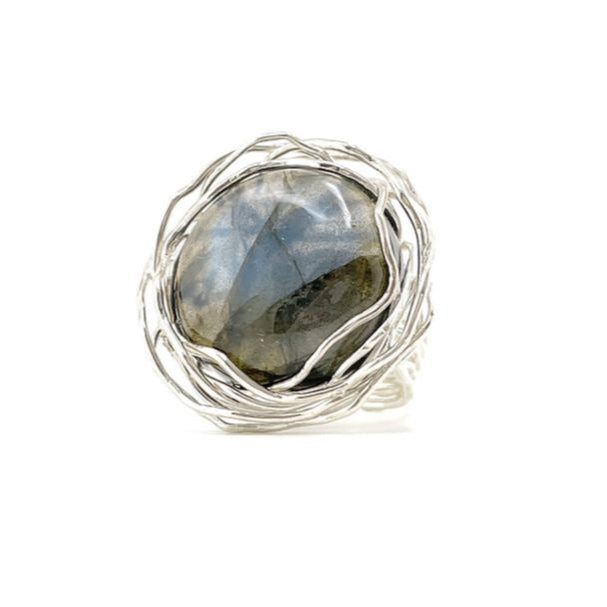BELEN Labradorite Ring - Silver