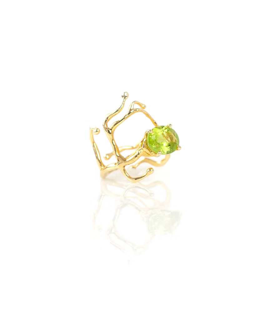 BRANCHY Ring – Gold-plated with Peridot