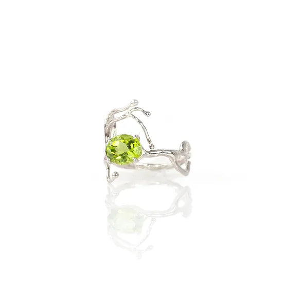 BRANCHY Ring – Silver with Peridot