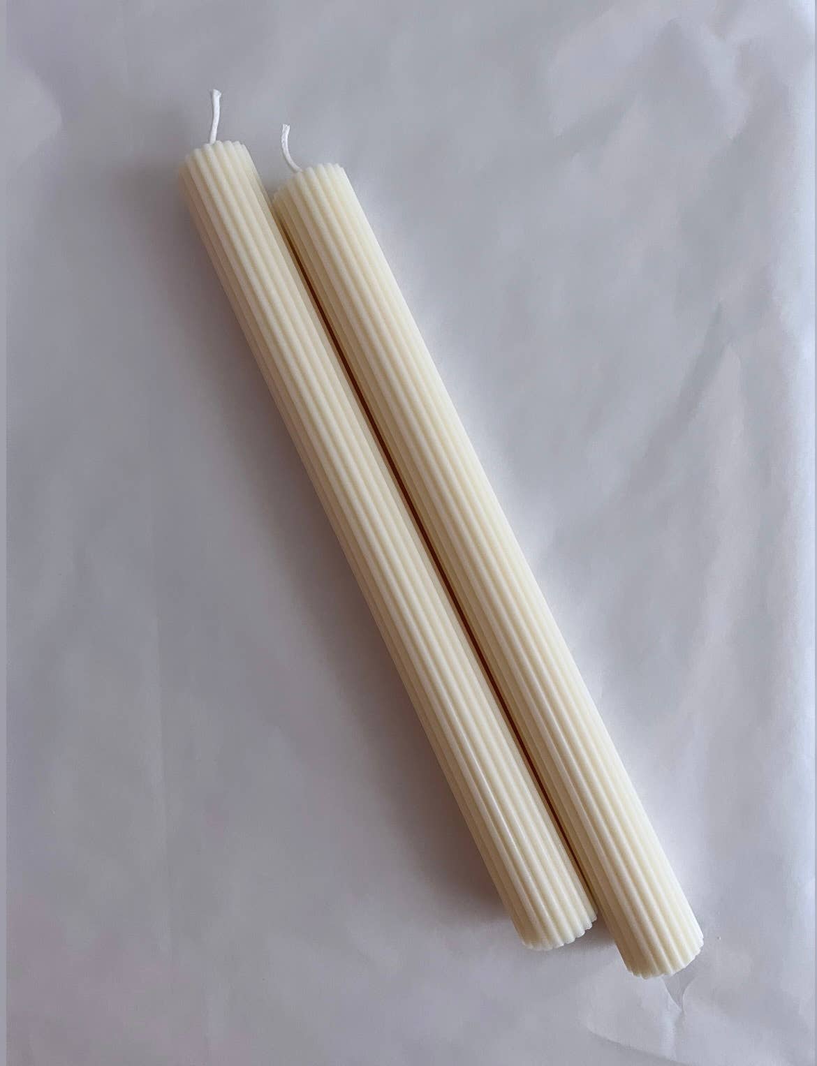 Grooved Stick Candle - Ivory