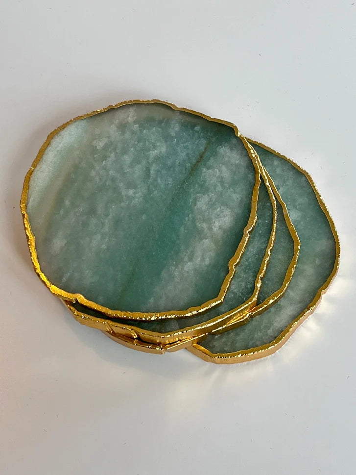 Aventurine Coaster Gold