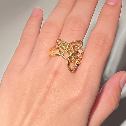 LOVER KNOT Ring – Gold-plated