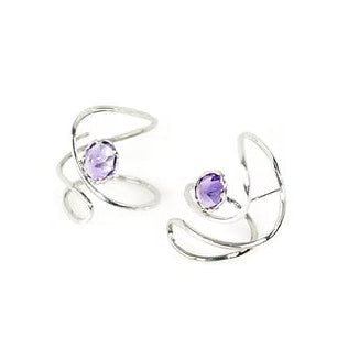 LULU Earrings – Amethyst Silver