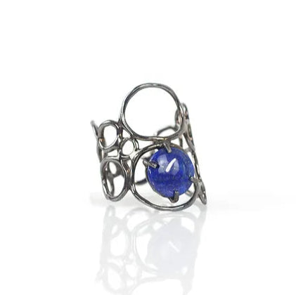 OLLA ring – silver with lapis lazuli