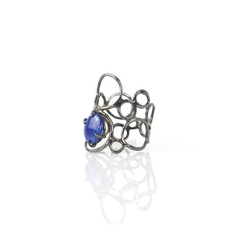 OLLA ring – silver with lapis lazuli