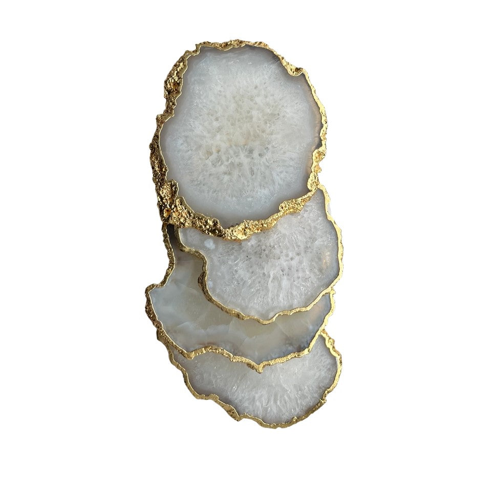 Quarz-Untersetzer Gold