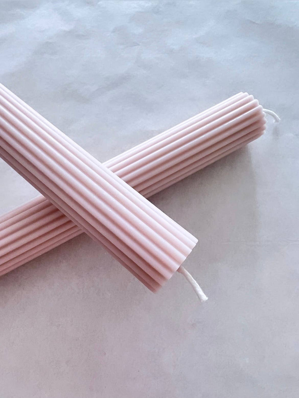 Grooved Stick Candle - Blush