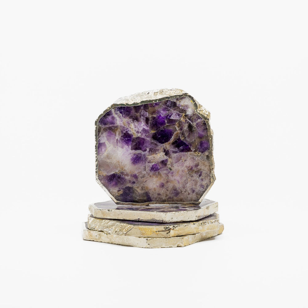 
                      
                        Amethyst-Untersetzer Silber
                      
                    