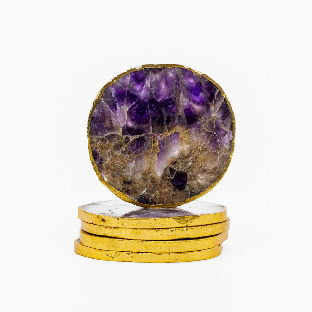 
                      
                        Amethyst-Untersetzer Gold
                      
                    