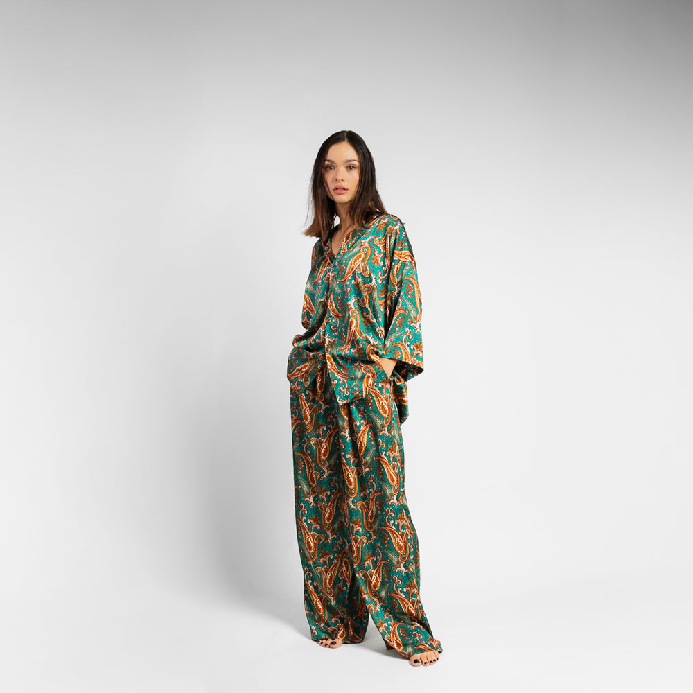
                      
                        Emerald Paisley Silk Set (Two of a Kind)
                      
                    