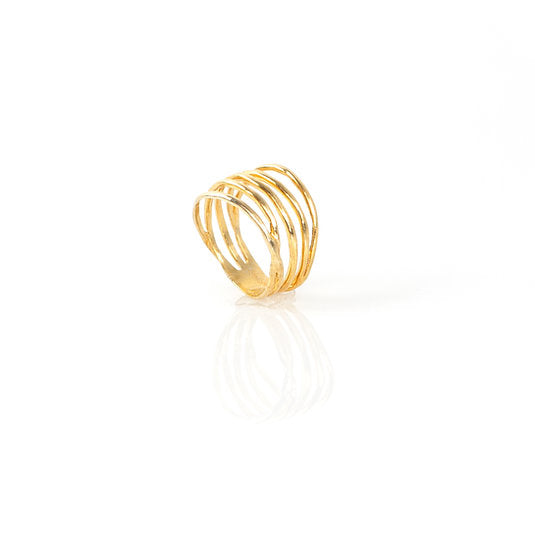 
                      
                        WIRE Ring – Gold-plated silver
                      
                    