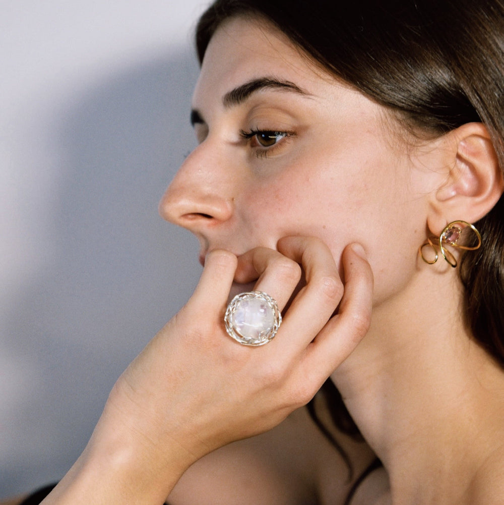 BELEN Mondstein-Ring – Silber