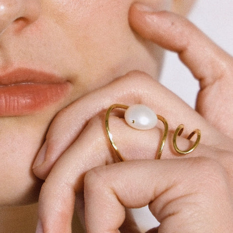 LULU Ring – Vergoldet mit Perle