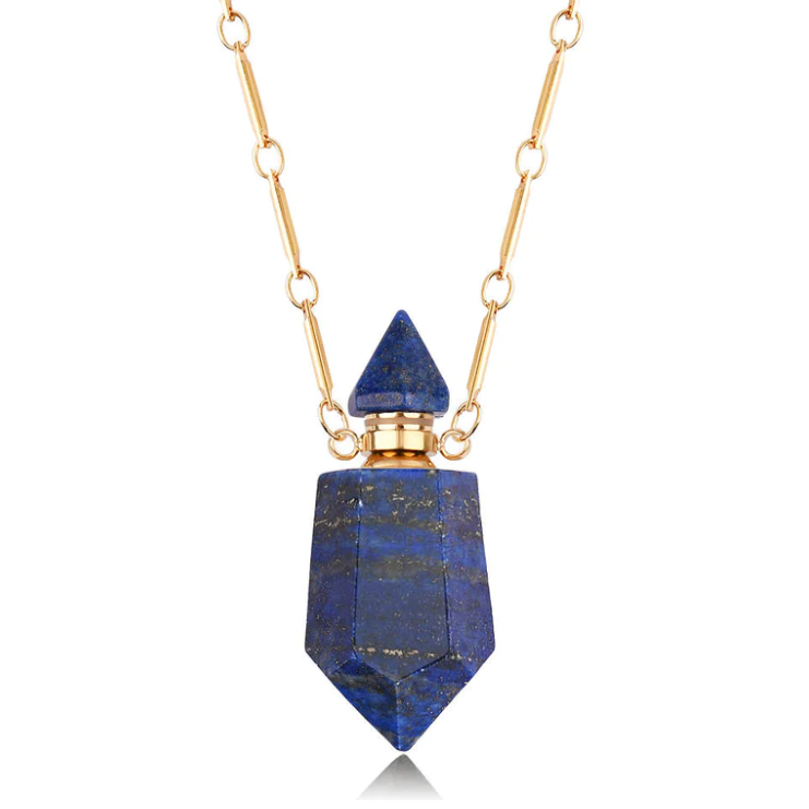 
                      
                        Perfume bottle necklace - Lapis Lazuli
                      
                    