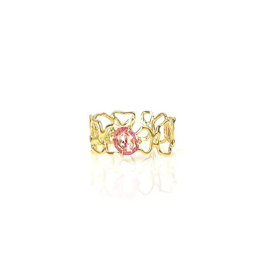 FLORENCE Ring – Vergoldet mit rosa Spinell