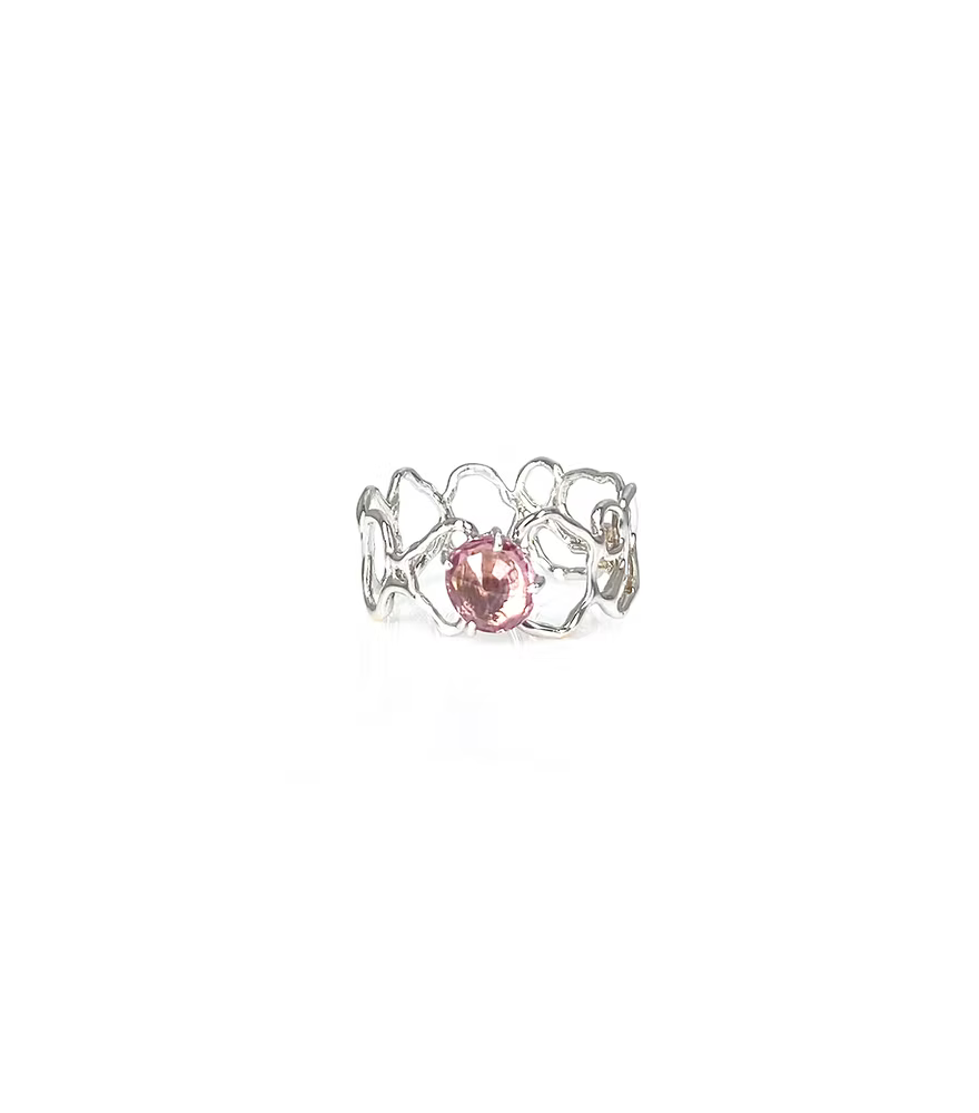 FLORENCE Ring – Silber mit rosa Spinell