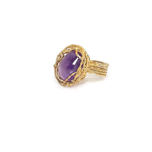 MAUREEN Ring – Vergoldet mit Amethyst