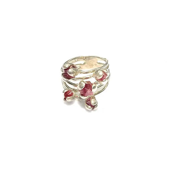 SAKURA Ring – Silber mit rosa Spinell